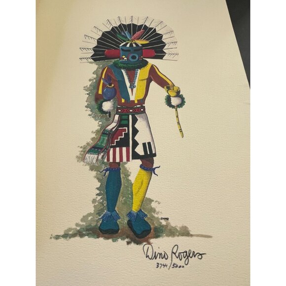 Dino Rogers Talavai Limited Edition Lithograph COA 1977 3741/5000 8.5" x 11.5" K - Picture 1 of 11